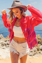 BiBi Rhinestone Fringe with Studed Collar Jacket Woman Outerwear