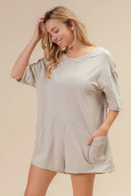 BiBi short sleeve vintage wash t-shirt dress with front pocket