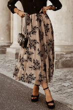 Beige Floral Maxi Skirt Machine Wash Cold Polyamide Tulle Khaki