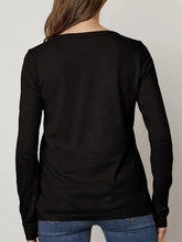 Black and Leopard Print Criss-Cross Long Sleeve Women's Top