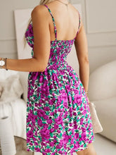 Black and White Leaf Print Tropical Sundress Casual Dresses