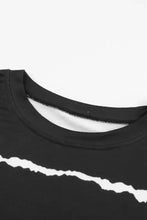 Camisola de Manga Comprida às Riscas Preto e Branco para Mulher T-shirts Femininas