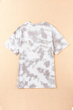 Black and White Tie Dye Round Neck Long Sleeve T Shirt for Women Woman T Shirts
