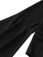 Black Bell Sleeve Crop Top for Women