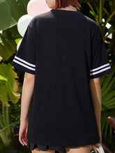 Black Bulls Jersey Dress with White Stripes for Women