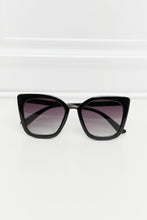 Black Cat Eye Oversized Sunglasses for Women Polycarbonate Frame