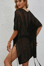 Black Crochet Lace Swimwear Cover-Up for Women