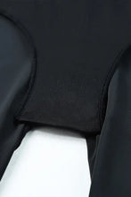 Black Cropped Capri Swim Leggings Stretch Swim Bottoms Swim Bottoms