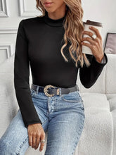Black Fleece Lined Long Sleeve Top with White Cuffs