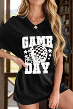 Black Game Day Oversized T Shirt Dress for Women Black