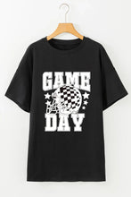 Black Game Day Oversized T Shirt Dress for Women