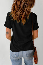 Black Game Day T Shirt for Women Cotton Blend Stretchy Fabric