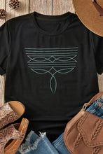 Black Geometric Design T-Shirt for Women Woman T Shirts