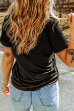 Black Geometric Design T-Shirt for Women