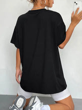 Black Halloween Ghost Graphic Oversized T-Shirt Short Sleeve Length Woman T Shirts