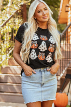 Black Halloween T Shirt for Women with Stretch and Denim Pairing