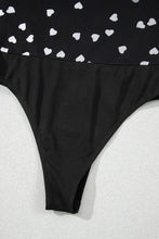 Black Heart Pattern Lace Bodysuit Long Sleeve Women’s Top Woman Bodysuits