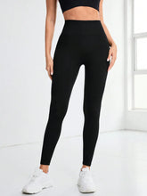 Black High-Waisted Athletic Leggings for Women Black