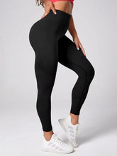 Black High-Waisted Ribbed Leggings for Women