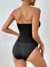 Black Lace Strapless Corset Top with Sweetheart Neckline