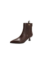 Black Leather Ankle Boots for Women Premium Everyday Footwear Chocolate