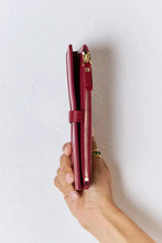 Black Leather Wallet with Gold Zipper and Texture PU Leather Finish Wallets