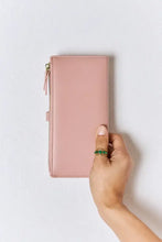 Black Leather Wallet with Gold Zipper and Texture PU Leather Finish Wallets