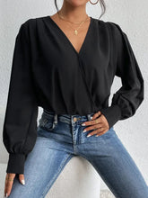 Black Long Sleeve Bodysuit Polyester Basic Style Woman Bodysuits