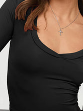 Black Long Sleeve Crop Top and Jeans Set for Women