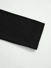 Black Long Sleeve Ruched Crop Top with Matching Scrunchie