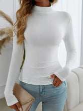 Black Long-Sleeve Turtleneck Top for Women Woman T Shirts