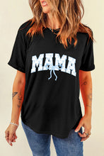 Black Mama Rolled Sleeve T Shirt for Women