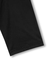 Black Midi Dress with Ruffle Detail and Three Quarter Sleeves