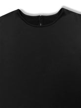Black Midi Dress with Ruffle Detail and Three Quarter Sleeves