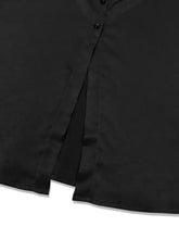 Black Midi Shirt Dress with Tie Waist and Button Down Front Casual Dresses