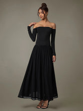 Black Off-the-Shoulder Maxi Dress