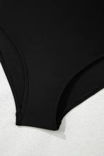 Black One Piece Swim Dress with Skirt and Tie Waist Swimwear