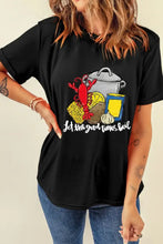 Black Oversized Crawfish Boil Graphic T-Shirt for Women Woman T Shirts