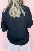 Black Oversized Crawfish Boil Graphic T-Shirt for Women