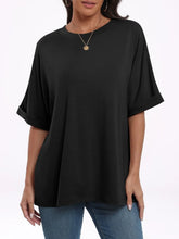 Black Oversized Short Sleeve T Shirt for Women