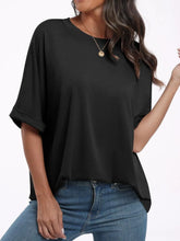 Black Oversized Short Sleeve T Shirt for Women