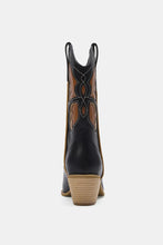 Black Point Toe Boots with Butterfly Cut Design for Women