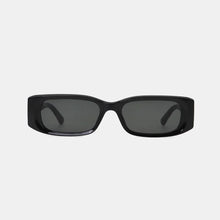 Black Rectangular UV400 Polycarbonate Sunglasses Black One Size