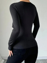 Black Ribbed Long-Sleeve Bodysuit with Mesh and Lace Detail