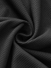 Black Ribbed Long Sleeve Crop Top for Women Woman T Shirts