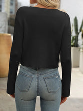 Black Ribbed Zip-Up Cardigan for Women