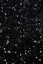 Black sequin mini skirt for women, opaque party wear, machine wash