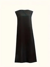 Black Sleeveless Maxi Dress Basic Style Polyester Maxi Dresses
