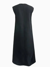 Black Sleeveless Maxi Dress Basic Style Polyester Maxi Dresses