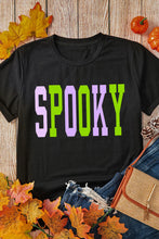 Black Spooky Text Womens T Shirt